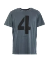 Rag & Bone Man T-shirt Navy Size L Cotton In Gray