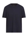 Rag & Bone Man T-shirt Navy Size L Viscose, Polyester In Blue