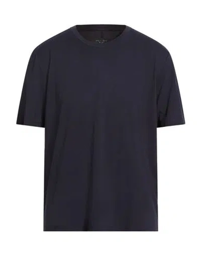 Rag & Bone Man T-shirt Navy Size L Viscose, Polyester In Blue