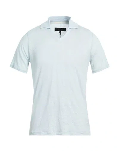 Rag & Bone Man T-shirt Sky Blue Size L Linen