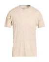 Rag & Bone Man T-shirt Beige Size L Linen In Neutral