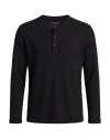 Rag & Bone Classic Flame Henley Tee In Black