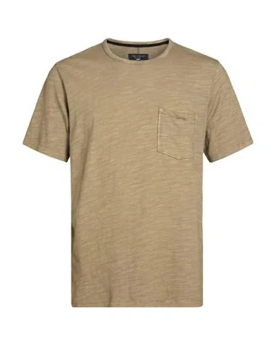 Rag & Bone Man T-shirt Military Green Size Xs Cotton In Brown