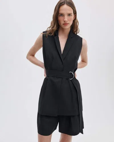 Rag & Bone Mandi Belted Vest In Black