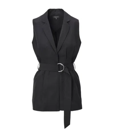 Rag & Bone Mandi Belted Vest In Black