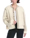 Rag & Bone Manston Mixed Media Wool-blend Bomber Jacket In Multi