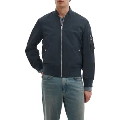 Rag & Bone Manston Nylon Bomber Jacket In Blue