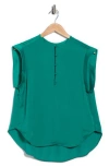 Rag & Bone Maple Cap Sleeve Satin Top In Green