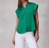 Rag & Bone Maple Top In Emerald In Green