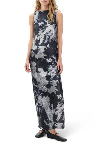 Rag & Bone Margaret Metallic Sleeveless Maxi Dress In Multi