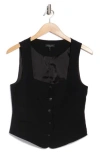 Rag & Bone Marian Crepe Vest In Black