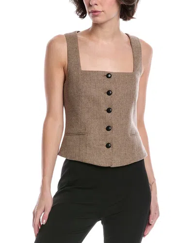 Rag & Bone Mariana Italian Wool Vest In Brown