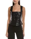 Rag & Bone Mariana Leather Vest In Multi
