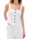 Rag & Bone Mariana Linen Vest In White In White