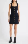 Rag & Bone Mariana Textured Wool-blend Mini Dress In Blue