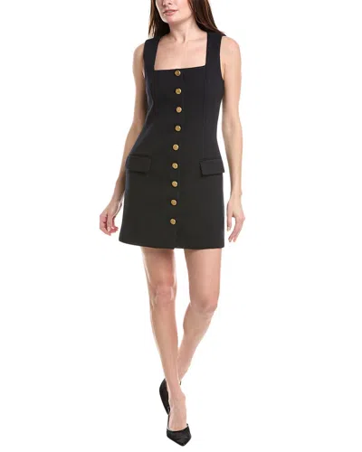 Rag & Bone Mariana Textured Wool-blend Mini Dress In Black