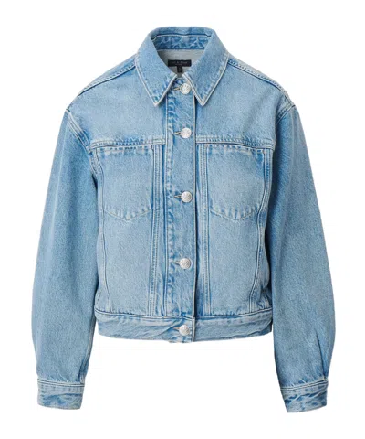 Rag & Bone Marie Denim Trucker Jacket In Blue