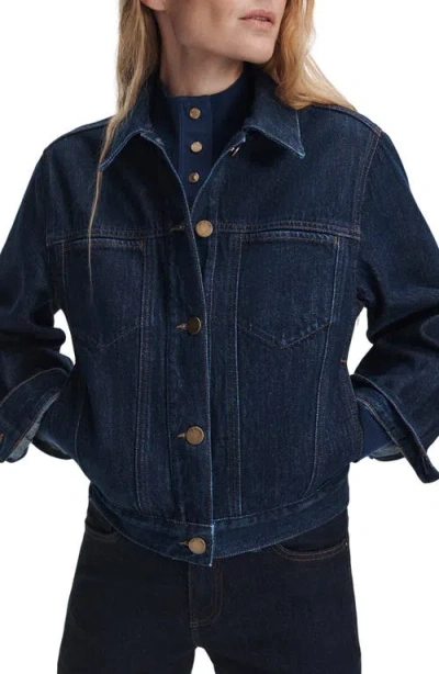 Rag & Bone Marie Denim Trucker Jacket In Blue