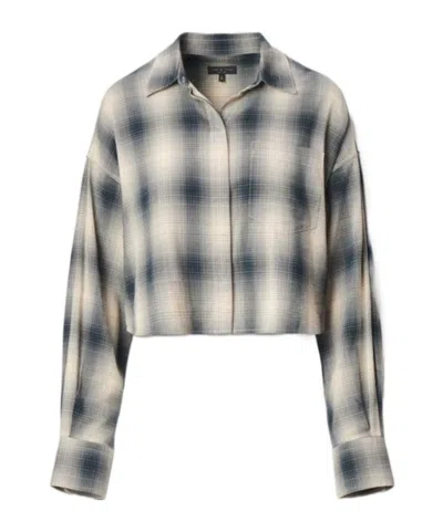 Rag & Bone Marin Cropped Plaid Shirt In Multi