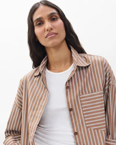 Rag & Bone Marin Cropped Striped Shirt