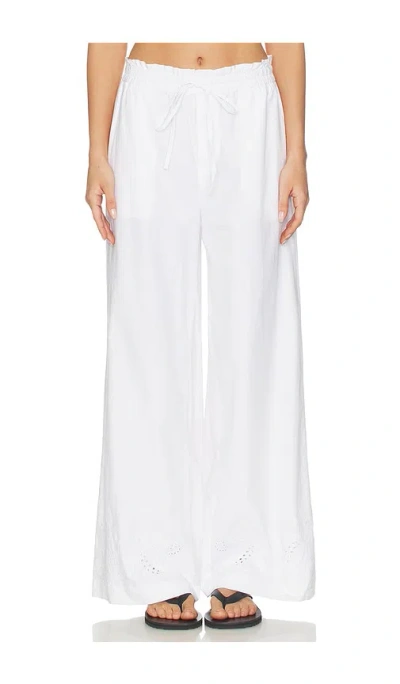 Rag & Bone Marin Embroidered Pant In White