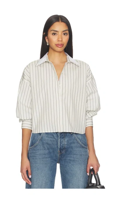 Rag & Bone Marin Stripe Layered Shirt In Cream Stripe In Multi