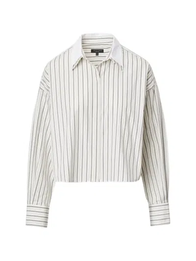 Rag & Bone Marin Stripe Layered Shirt In Cream Stripe In Multi