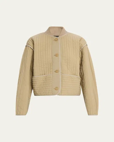 Rag & Bone Marley Quilted Jacket In Brown