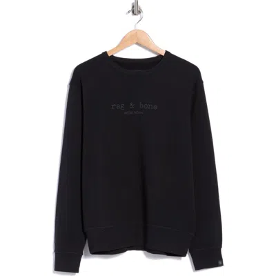 Rag & Bone Massey Cotton Terry Sweatshirt In Black
