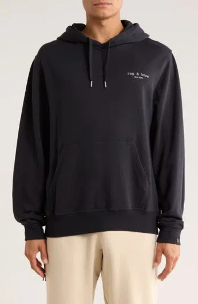 Rag & Bone Massey French Terry Hoodie In Blue