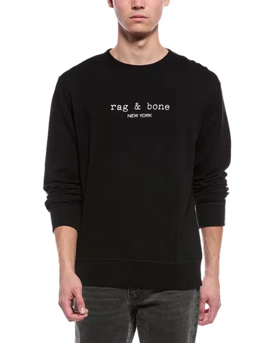 Rag & Bone Massey Terry Crewneck Sweatshirt In Black