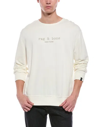 Rag & Bone Massey Terry Crewneck Sweatshirt In White