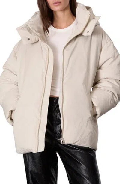 Rag & Bone Matilda Belted Down Puffer Jacket In Neutral