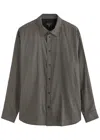 Rag & Bone Matthew Checked Cotton-blend Shirt In Grey