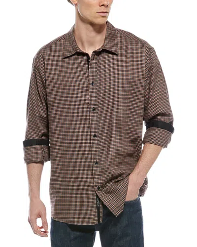 Rag & Bone Matthew Flannel Shirt In Brown