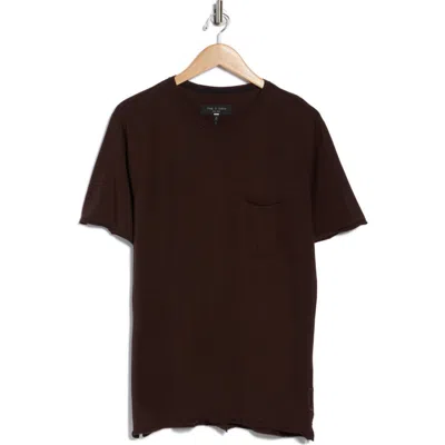 Rag & Bone Matthew Pocket T-shirt In Brown