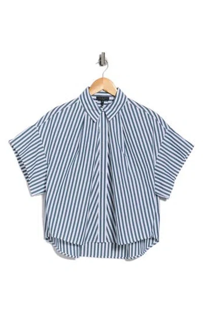 Rag & Bone Maura Stripe Button-up Shirt In Blue
