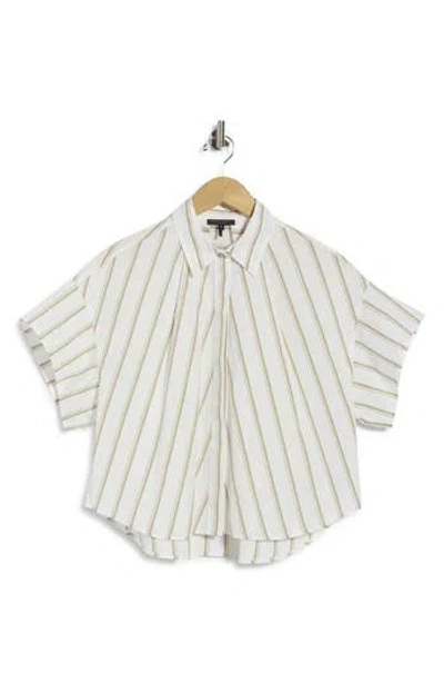 Rag & Bone Maura Stripe Button-up Shirt In White
