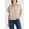 Rag & Bone Maura Stripe High-low Cotton Poplin Button-up Shirt