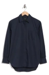 Rag & Bone Max Button Front Shirt In Blue