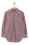 Rag & Bone Max Oversize Stripe Button-up Shirt In Multi