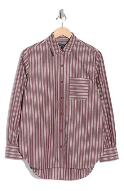 Rag & Bone Max Oversize Stripe Button-up Shirt In Multi