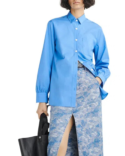 Rag & Bone Maxine Classic Button-front Shirt In Sea Blue