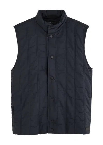 Rag & Bone Maxwell Shell Gilet In Navy