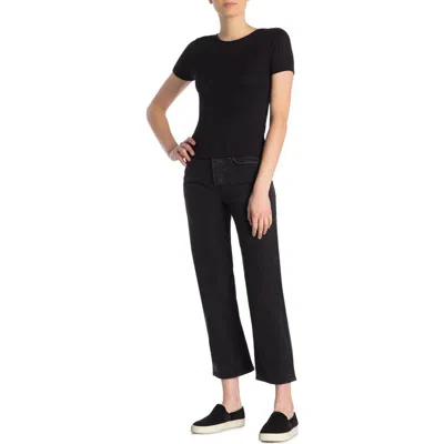 Rag & Bone Maya High Waist Ankle Straight Leg Jeans In Black