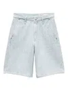 Rag & Bone Mckenna High-waisted Shorts In Blue