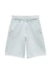 Rag & Bone Mckenna Tailored Shorts In Silver