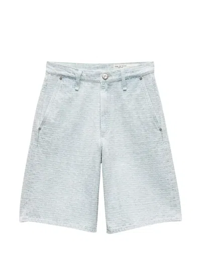 Rag & Bone Mckenna Tailored Shorts In Silver