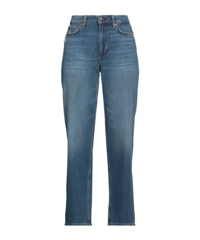 Rag & Bone Medium Blue Straight-leg Jeans In Multi