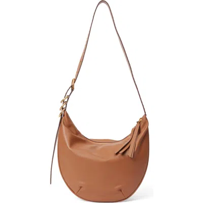 Rag & Bone Medium Mercer Leather Hobo Bag In Cognac